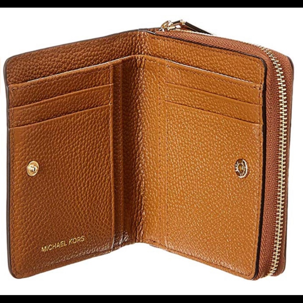 Michael Kors Leather Medium Zip Around Snap Wallet - Picture 3 of 4